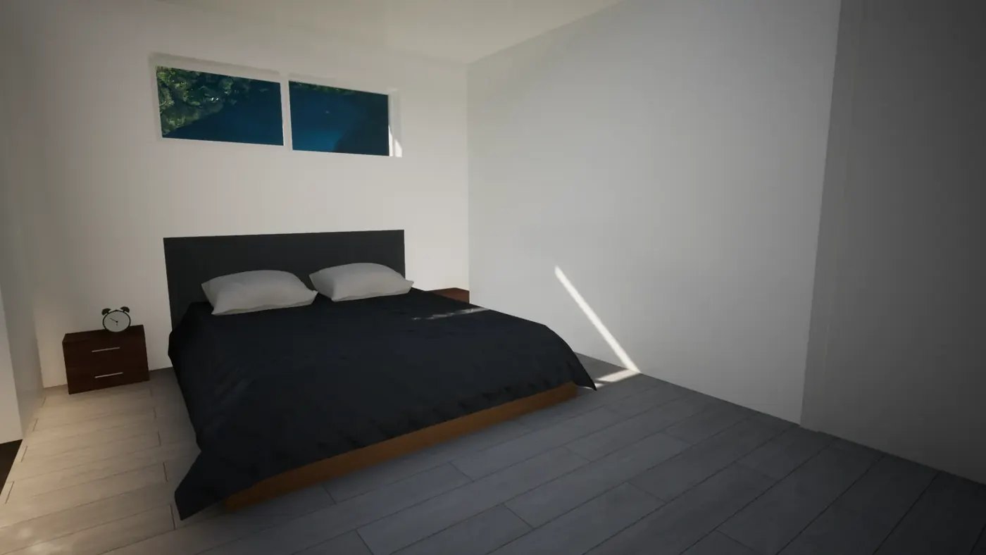 Render 5 of 5: two-storey house with open-plan interior and secondary dwelling, Bradbury