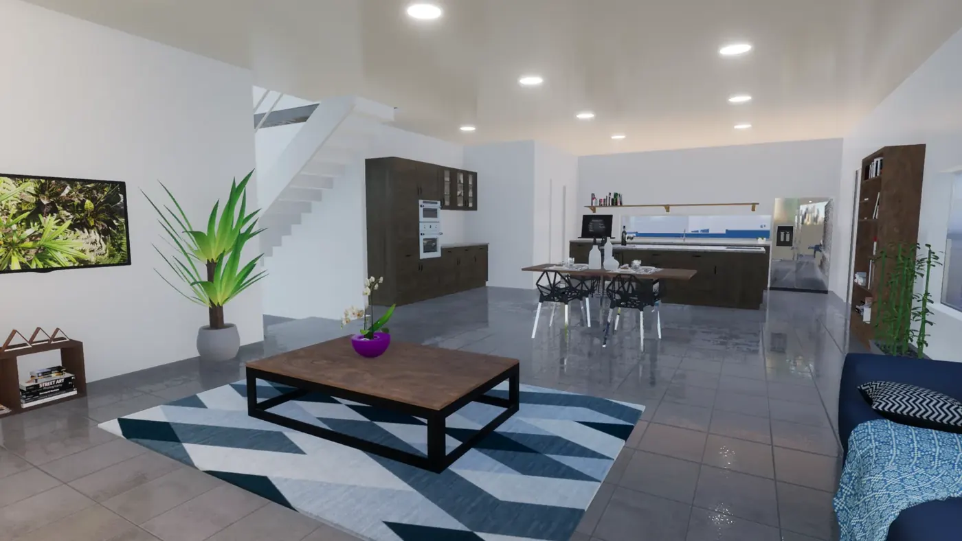 Render 6 of 6: corner duplex with glass balconies and battened fence, Miranda