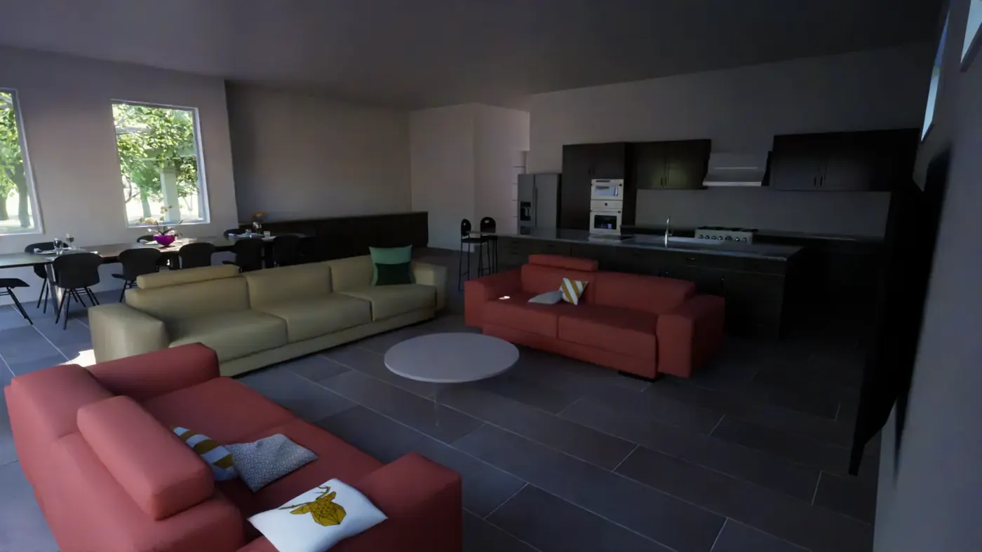 Render 4 of 5: two-storey house with framed entry and double garage, Sans Souci